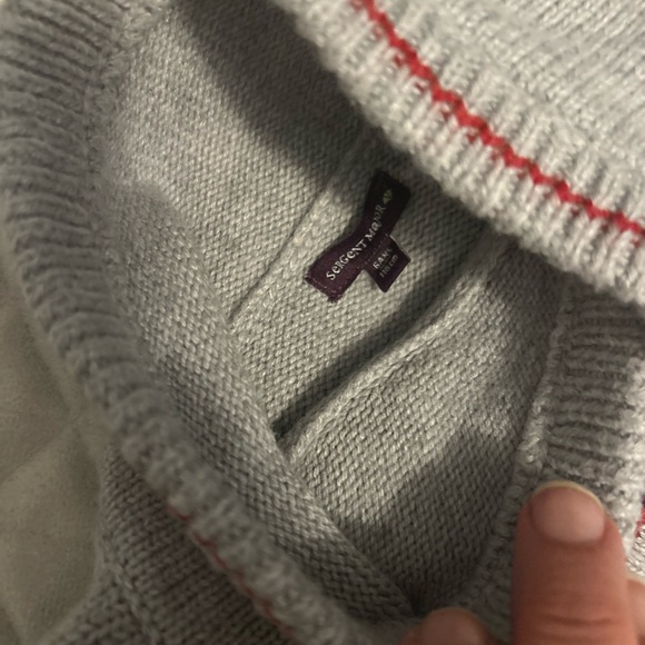 Boys Gray Patterned Ski Sweater - Picture 3 of 8